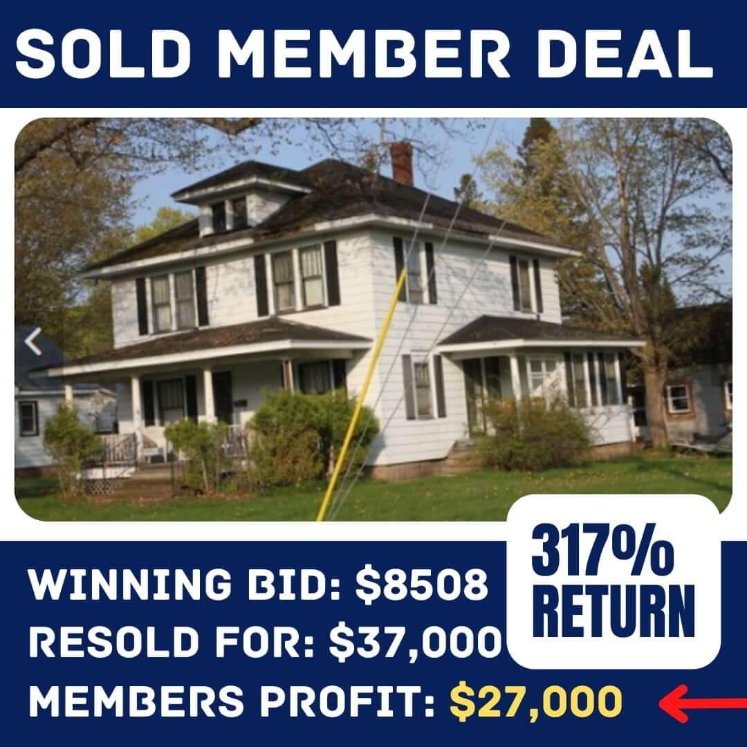 Tax Sale Support Sold Members deal