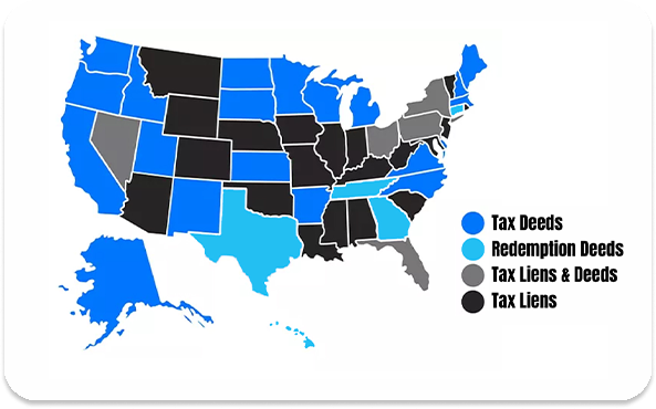 US Tax Map State and Auctions
